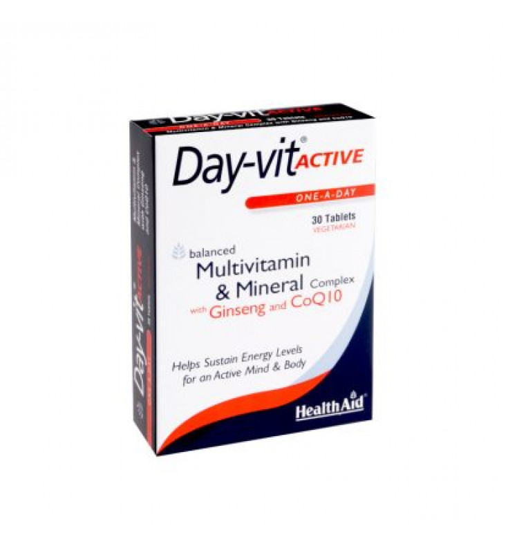 Health Aid Day-vit Active with Ginsens & CoQ10 30abs