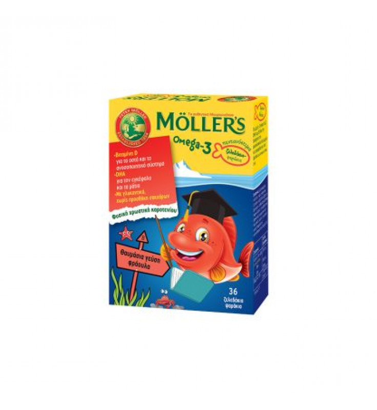 Moller’s Omega-3 Ζελεδάκια Φράουλα 36 Gummies