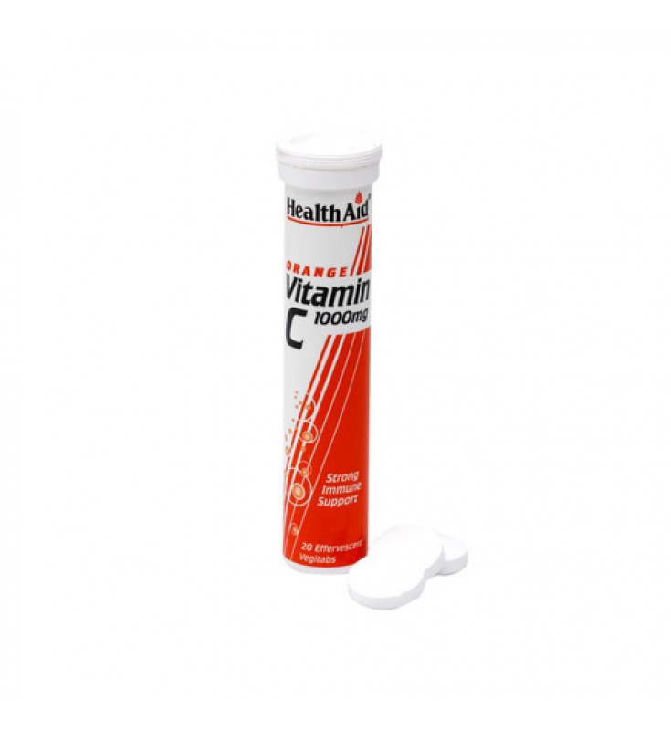 Health Aid Vitamin C 1000mg Πορτοκάλι 20 Αναβράζοντα Δισκία