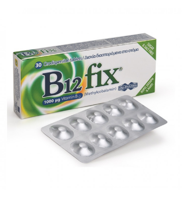 Uni-Pharma B12 Fix 1000 μg 30 orodispersible tabs