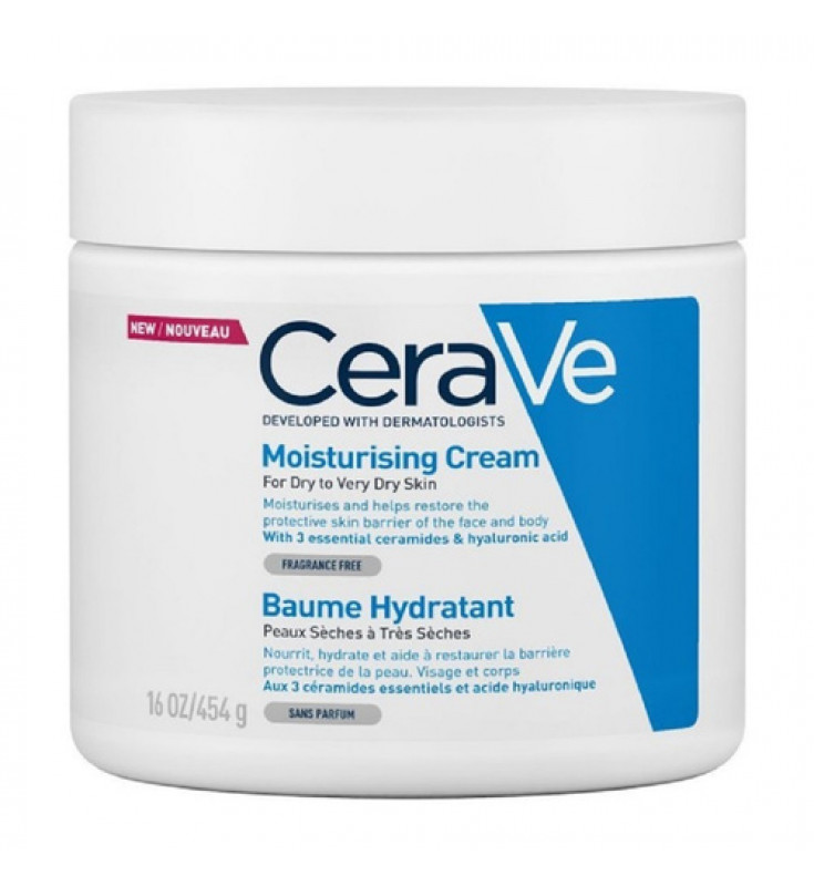 Cerave Moisturising Cream Ενυδατική Κρέμα Για Ξηρό Εώς Πολύ Ξηρό Δέρμα 454g