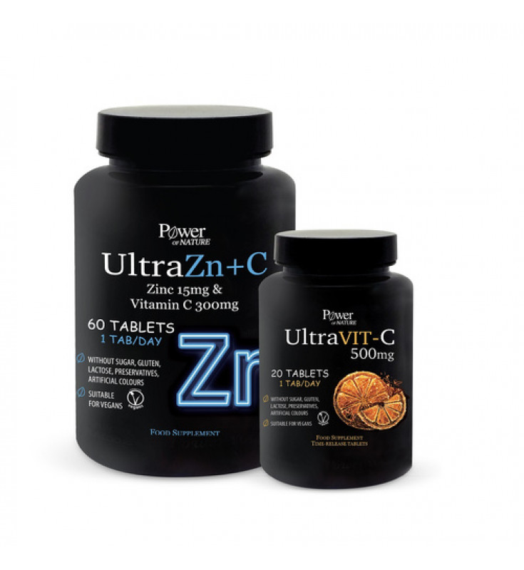 Power Of Nature Promo Sport Series Ultra ZN+C 60tabs & Δώρο Ultravit-C 500mg 20caps