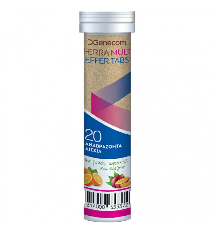 Genecom Terra Multi Orange Mango 20 αναβράζοντα δισκία