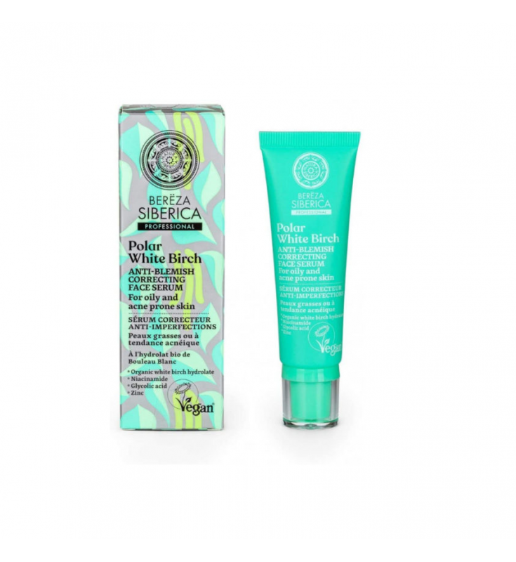 Natura Siberica Bereza Polar White Birch Anti-Βlemish Correcting Face Serum Ορός Προσώπου Κατά των Ερεθισμών 30ml