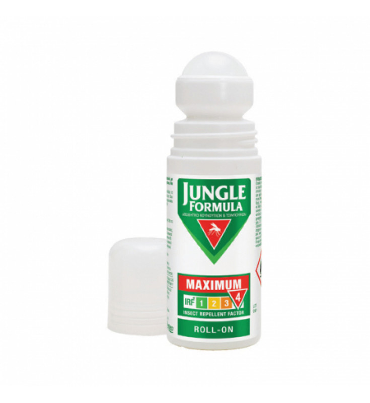 JUNGLE FORMULA Maximum Εντομοαπωθητική Λοσιόν σε Roll On/Stick, 50 ml
