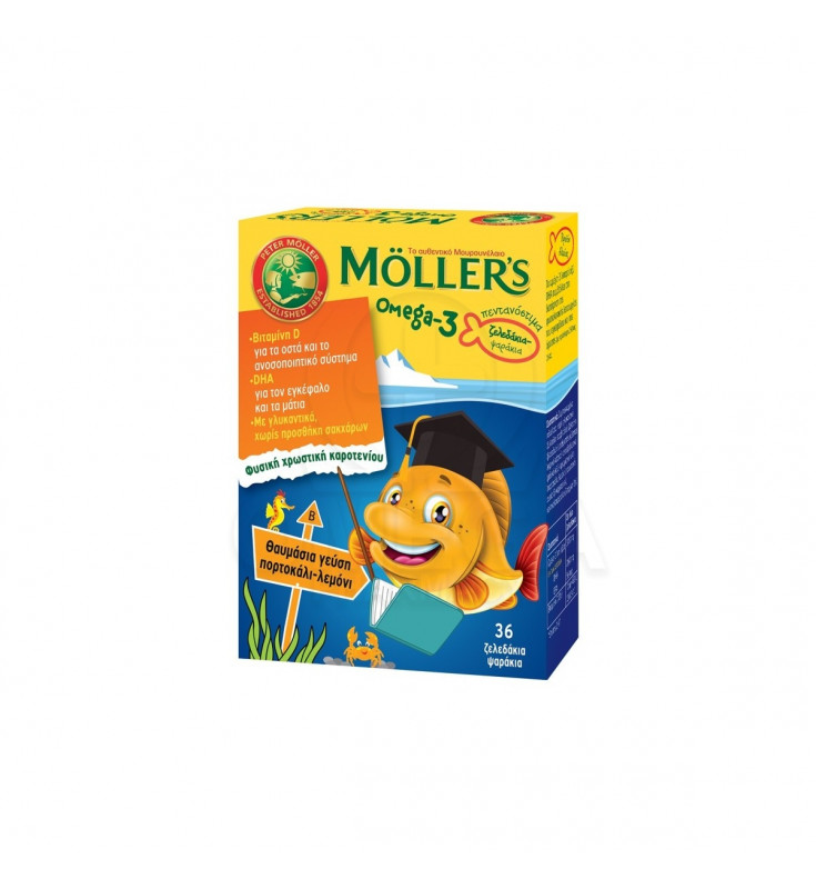 Moller's Omega-3 Kids 36 gummies orange - lemon