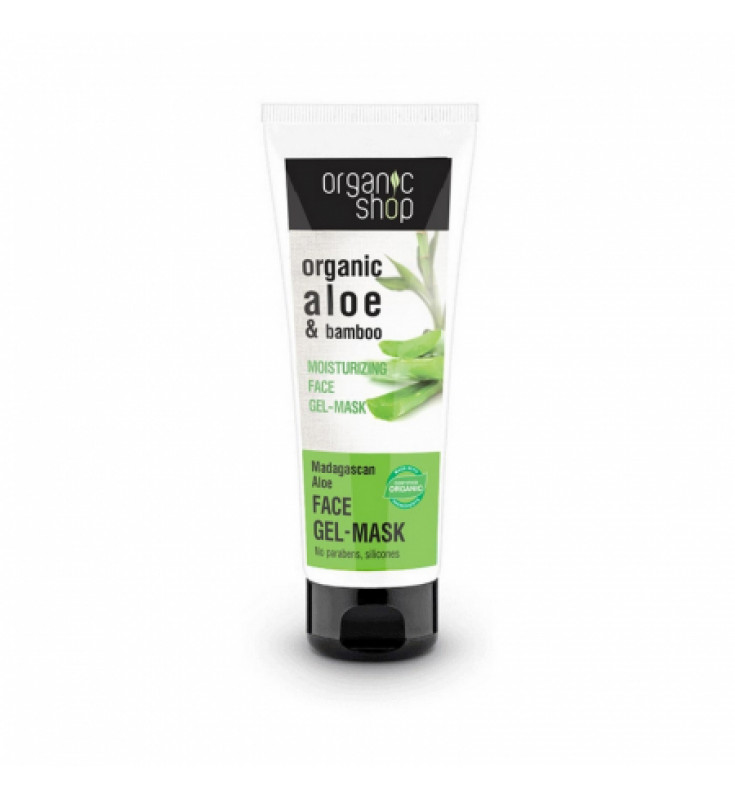 Natura Siberica Organic Shop Organic Aloe and Bamboo Moisturizing Face Gel-Mask, 75 ml