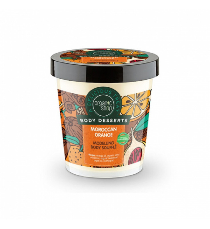 Natura Siberica Organic Shop Body Desserts Moroccan Orange Modelling Body Souffle, 450 ml