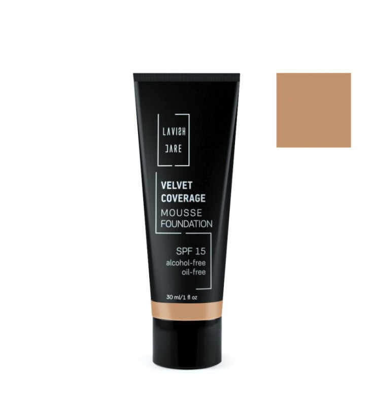 Lavish Care Velvet Coverage Mousse Foundation SPF15 Oil-Free – No5 Light Tan 30ml