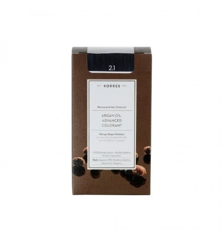Korres Argan Oil Advanced Colorant 2.1 Μαύρο Μπλέ