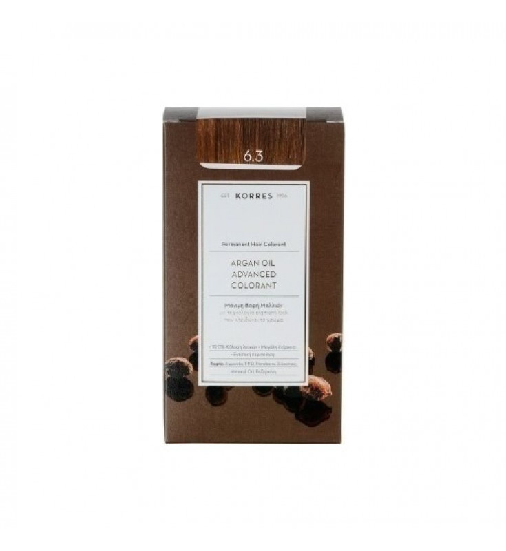 Korres Argan Oil Advanced Colorant 6.3 Ξανθό Σκούρο Μελί