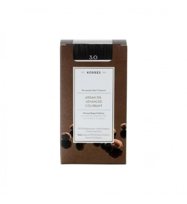 Korres Argan Oil Advanced Colorant 3.0 Καστανό Σκούρο Φυσικό