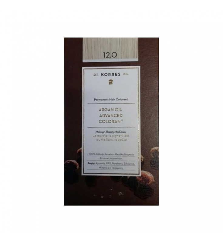 Korres Argan Oil Advanced Colorant 12.0 Ξανθό Special Blonde