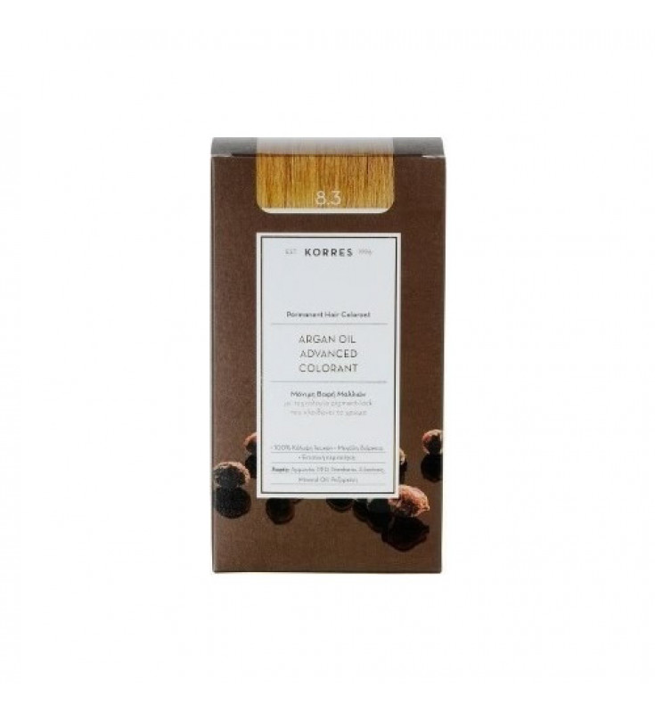 Korres Argan Oil Advanced Colorant 8.3 Ξανθό Ανοιχτό Μελί