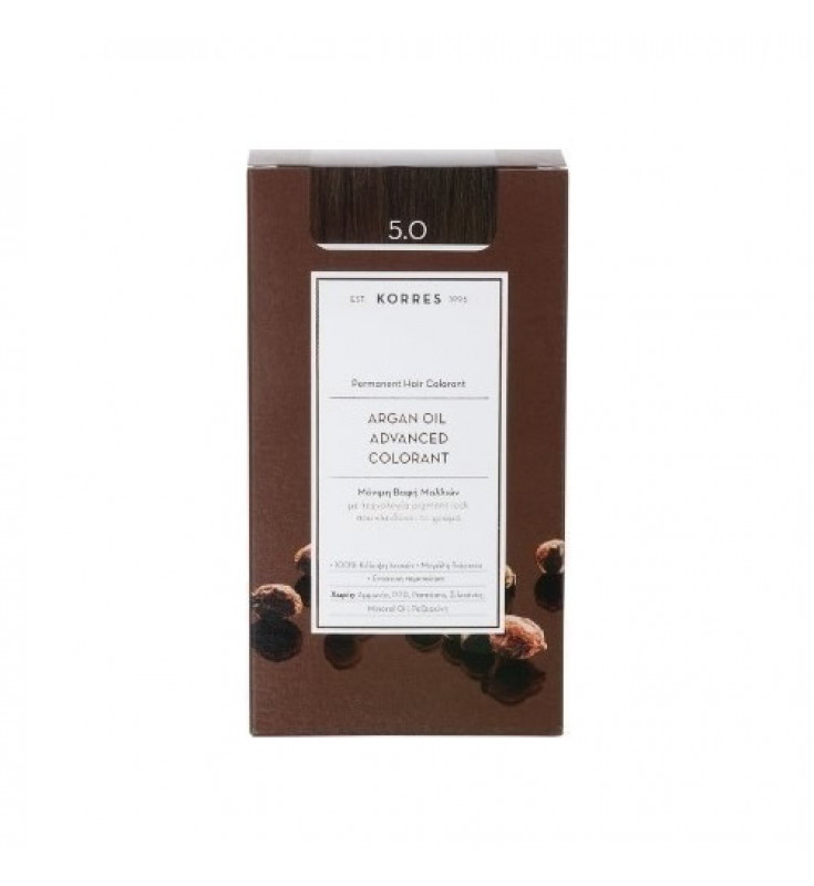 Korres Argan Oil Advanced Colorant 5.0 Καστανό Ανοιχτό Φυσικό