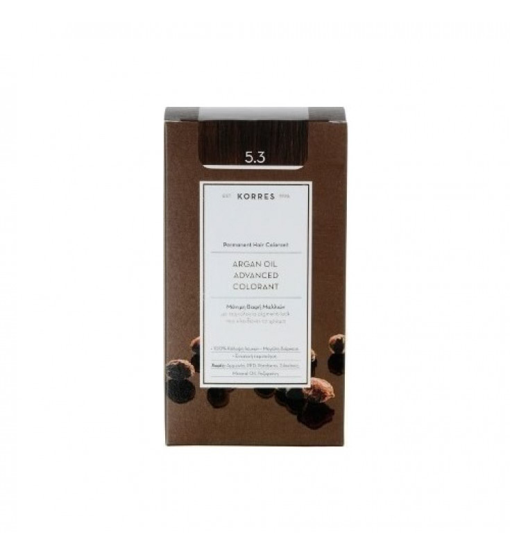 Korres Argan Oil Advanced Colorant 5.3 Καστανό Ανοιχτό Μελί